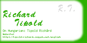 richard tipold business card