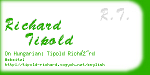 richard tipold business card